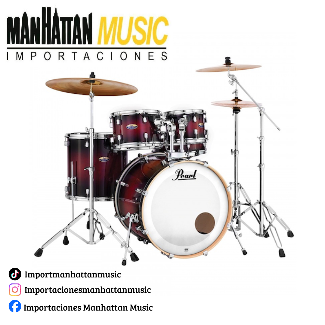 Batería Acústica Pearl DECADE Maple Rojo sombreado