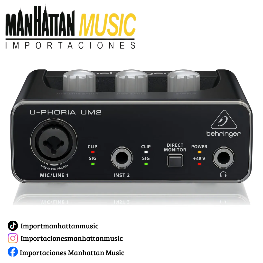 Interface Audiophile 2x2 USB audio interface with XENYX Uphoria UM2