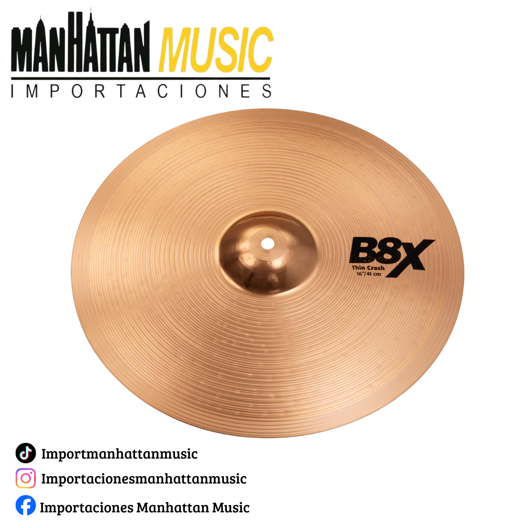 Platillo de Banda Sabian B8X Thin Crash 16"/41cm
